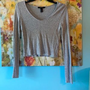 Forever 21 grey crop